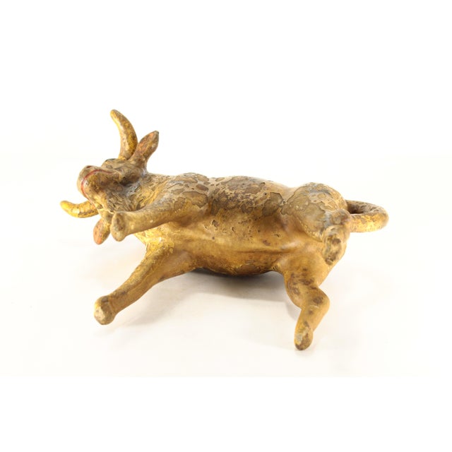 Early 20th C. Earthenware Pottery Bull Figurine Coin Bank, Mexico For Sale - Image 18 of 18