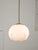 Metal Mid-Century Modern Italian Pendant Lamp in Brass and Opaline For Sale - Image 7 of 15
