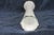 White Eiffel Tower Vase White Glass With Slim Tapered Neck and Clear Footed Base 4828b For Sale - Image 8 of 18