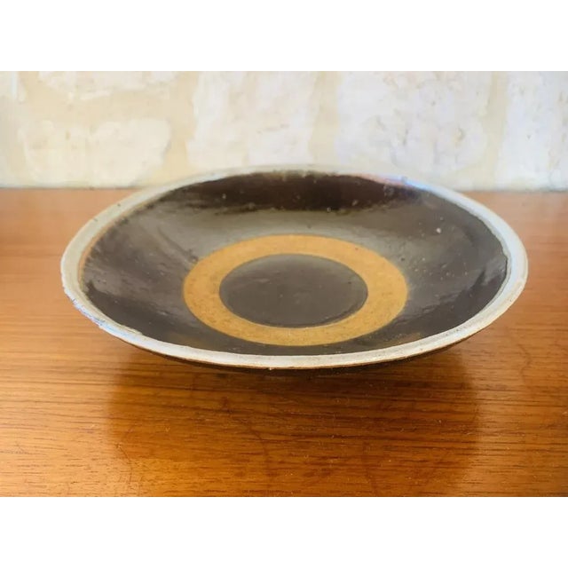 Mid-Century Glazed Bullseye Earthenware Bowl, California, USA, 1960s For Sale - Image 9 of 9