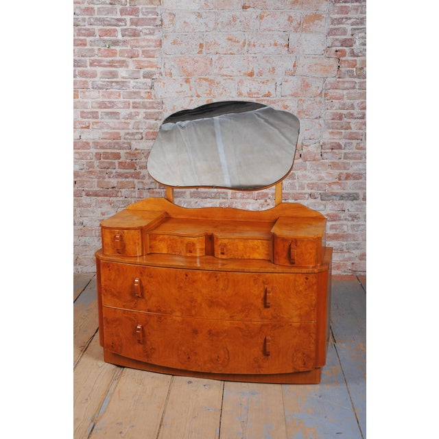 Czech Art Deco Chest of Drawers in Walnut Veneer, 1920s For Sale - Image 10 of 13