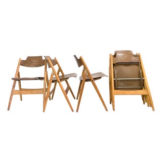 SE18 Folding Chairs by Egon Eiermann for Wilde & Spieth, 1950s, Set of 6 For Sale