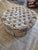 1990s Tufted Round Ottoman With Leopard Fabric For Sale - Image 5 of 5