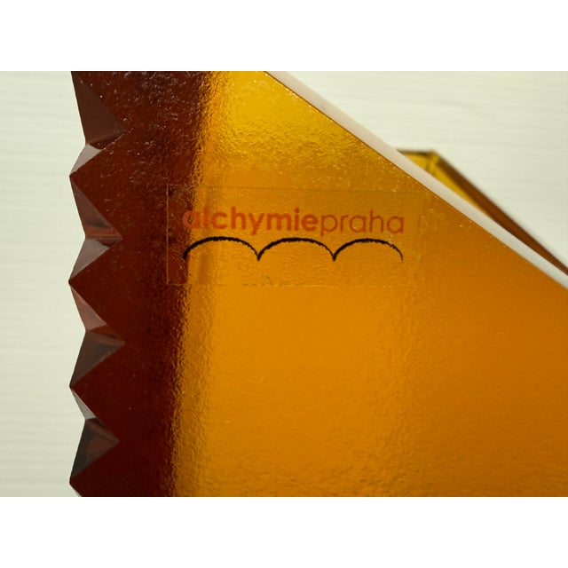 Vladimir Klein for Alchymie Praha Sommerso Glass Vase For Sale - Image 11 of 12