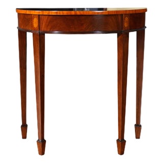 Small Mahogany Banded Console For Sale