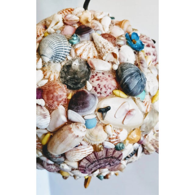 Shell Mid Century Coastal Shell Sculpture Sphere For Sale - Image 7 of 11