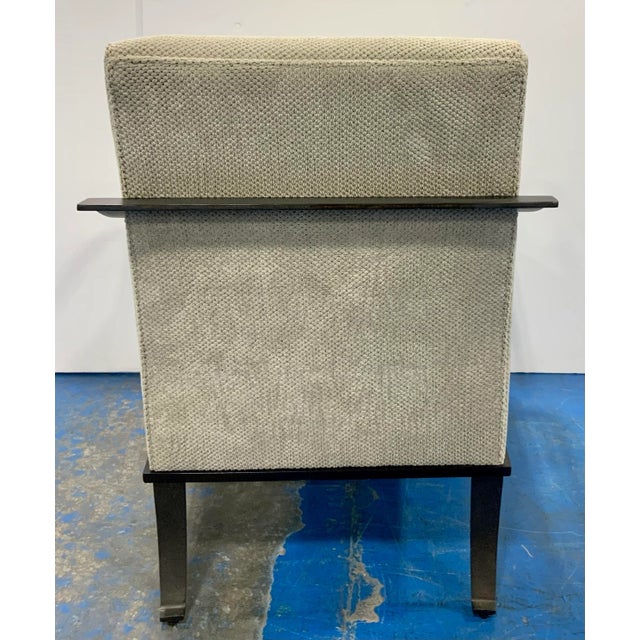 Caracole Modern Beige Velvet Mixed Message Lounge Chair For Sale In Atlanta - Image 6 of 7