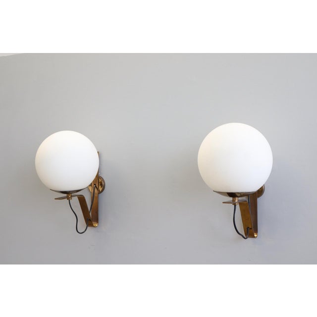 Gold Four Wall Lights Model B464 by Sergio Asti for Candle, 1968, Set of 2 For Sale - Image 8 of 18