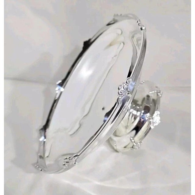 Metal Antique Art Deco Sterling Silver Compotier from Walker & Hall, 1932 For Sale - Image 7 of 16