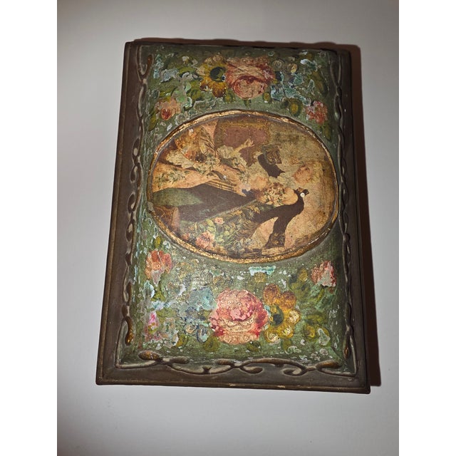 Antique Italian Box With Romantic Scene on Top For Sale - Image 9 of 11