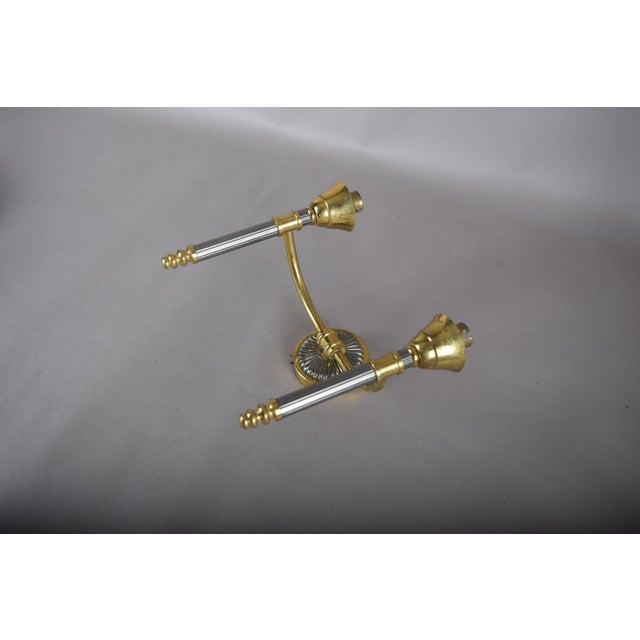Black Brass and Glass Wall Lights, 1950s, Set of 3 For Sale - Image 8 of 13