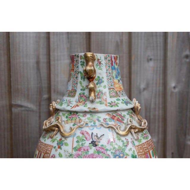 Antique Chinese Qing Dynasty Famille Rose Porcelain Vase, 1800s For Sale - Image 10 of 18