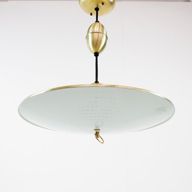 Mid 20th Century Mexican Pull Down Pendant Light Fixture For Sale - Image 6 of 17