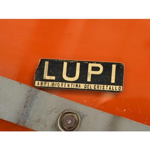 Italian Oval Orange and Pink Beveled Mirror attributed to Antonio Lupi for Cristal Luxor, 1960s For Sale - Image 11 of 18