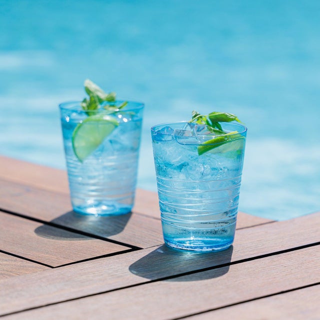 Contemporary Filante Tumbler (Set of 6) - Aquamarine For Sale - Image 3 of 4