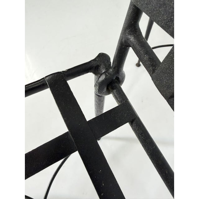 Set of Four Mario Papperzini for Janus Et Cie Wrought Iron Dining Armchairs, Attributed For Sale - Image 15 of 18