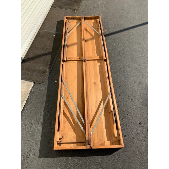 Brown 1930s Industrial Wallpaper Hangers Folding Table or Desk For Sale - Image 8 of 12