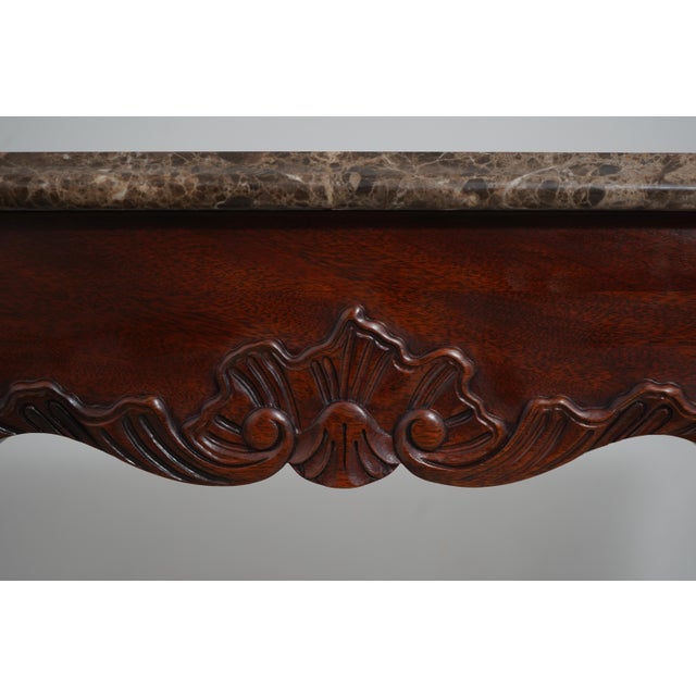 Henkel Harris Claw Foot Mahogany Marble Top Console Table For Sale In Philadelphia - Image 6 of 15