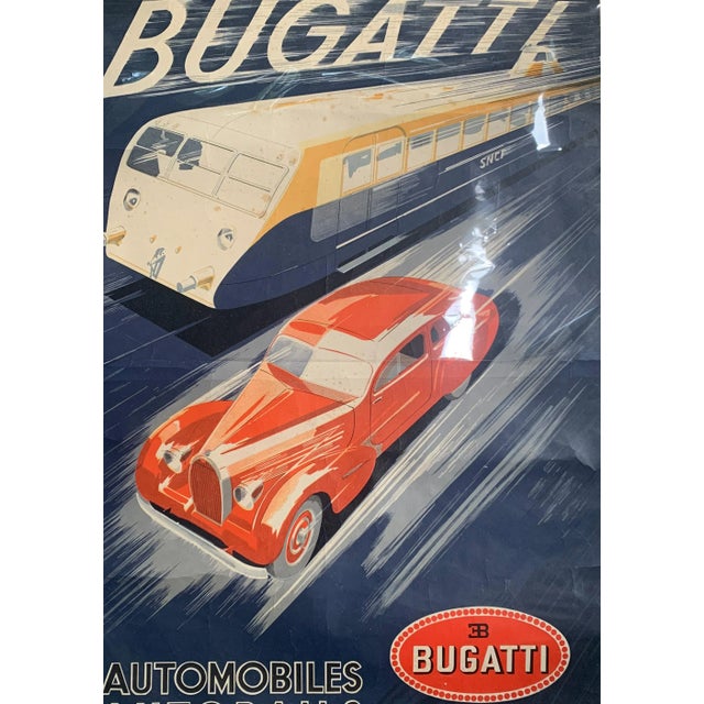 Bugatti Litho Automobiles and Railcars Poster by R. Geri, 1935 For Sale - Image 3 of 8