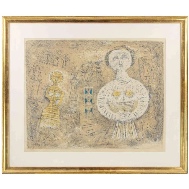 Massimo Campigli, Two Women, Lithograph, 1959 For Sale