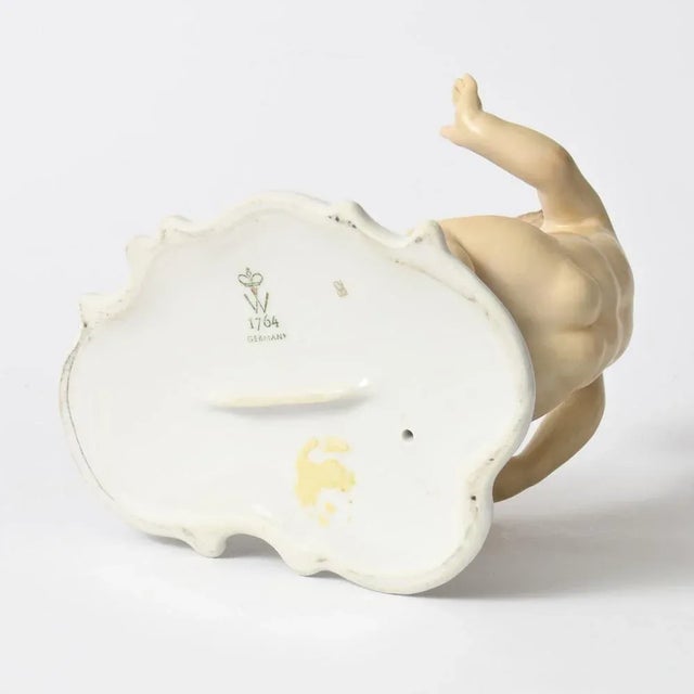Porcelain Figurine Putti with Rabbits from Wallendorf, 1950s For Sale - Image 9 of 11