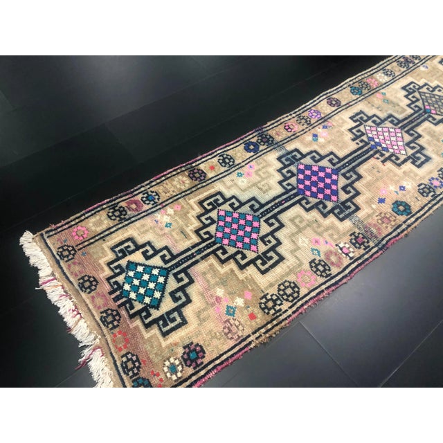 1960s Vintage Turkish Handmade Wool Anatolian Runner Rug For Sale - Image 5 of 11