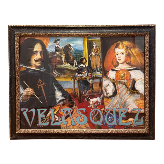 Original Schoneberg Pastel Painting in Custom Jerry Solomon Giltwood Frame For Sale