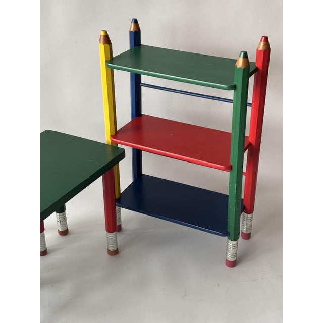 Children's Pencil Furniture Set by Pierre Sala, 1980, Set of 6 For Sale - Image 14 of 15