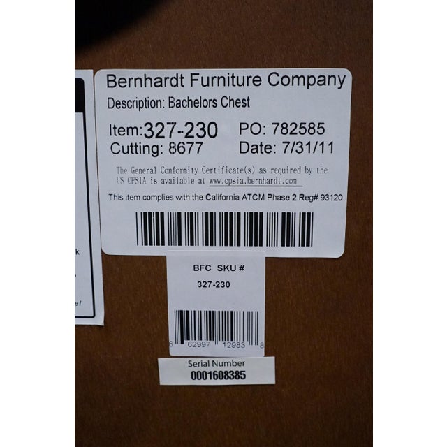 Bernhardt Furniture Solid Cherry Italian Neoclassical Tuscan Style 36" Bachelor's Chest / Nightstand 327-230 For Sale - Image 14 of 14
