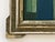 Blue “River Moss" Abstract Art in Antique Frame, Transitional Living Room Art by JTS For Sale - Image 8 of 11