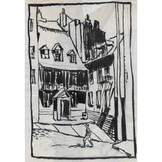 1930s Norman Kent Parisian Cityscene For Sale