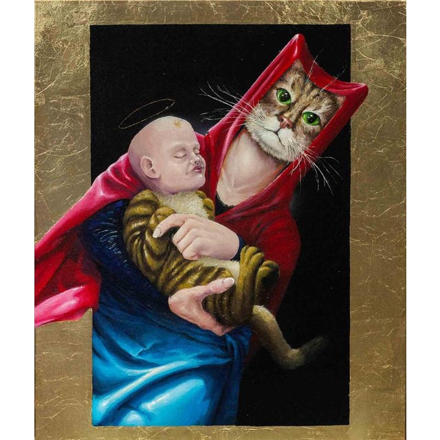 EMPHI, Bastet Painting, 2021, Acrylic on Canvas For Sale