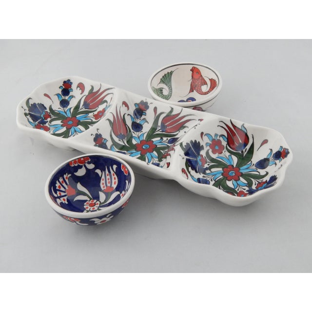 Mid-Century Modern Handmade Ceramic Nuts Bowl - Set of 3 For Sale - Image 3 of 6