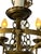 1920s Cast Brass 5 Light Chandelier With White Candles For Sale - Image 10 of 10