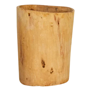 Large Asian Wood Trunk Pot