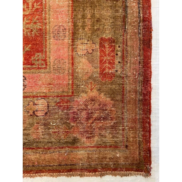 Textile Vintage Central Asian Style Samarkand Rug For Sale - Image 7 of 9