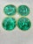 Malachite and Brass Coasters-Set of Four For Sale In New Orleans - Image 6 of 7