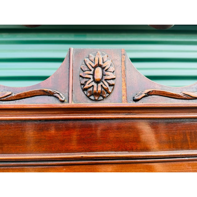 Wood Vintage 1950s Bernhardt Mahogany Breakfront Cabinet For Sale - Image 7 of 12