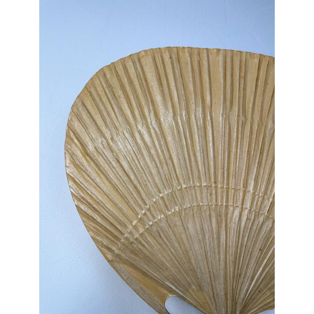 Ingo Maurer Vintage Uchiwa III Wall Lamp in Bamboo by Ingo Maurer for M-Design, Germany, 1970s For Sale - Image 4 of 10