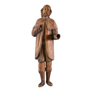Antique 18th C Carved Spanish Colonial 22” Santos Figure