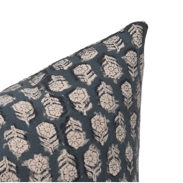 Modern Fabdivine Decorative Cushion Cover 16x16 Inch Block Printed - Tulsi Buti For Sale - Image 3 of 5
