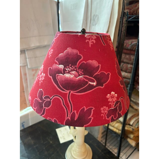 French Antique Fabric Lampshade For Sale - Image 3 of 4
