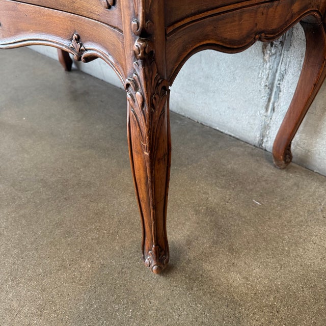 19th Century French Antique Louis XV Bombay Chest of Drawers W/ Marble Top For Sale - Image 14 of 16