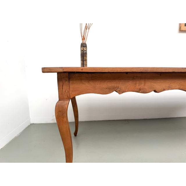 Large Cherrywood Farmhouse Table, 1900s For Sale - Image 14 of 18