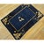 Chinese - Peking Square Small Scatter Size 1900s Antique Blue Knotted Wool Rug, Circa Date: 1900s. This exquisite piece...