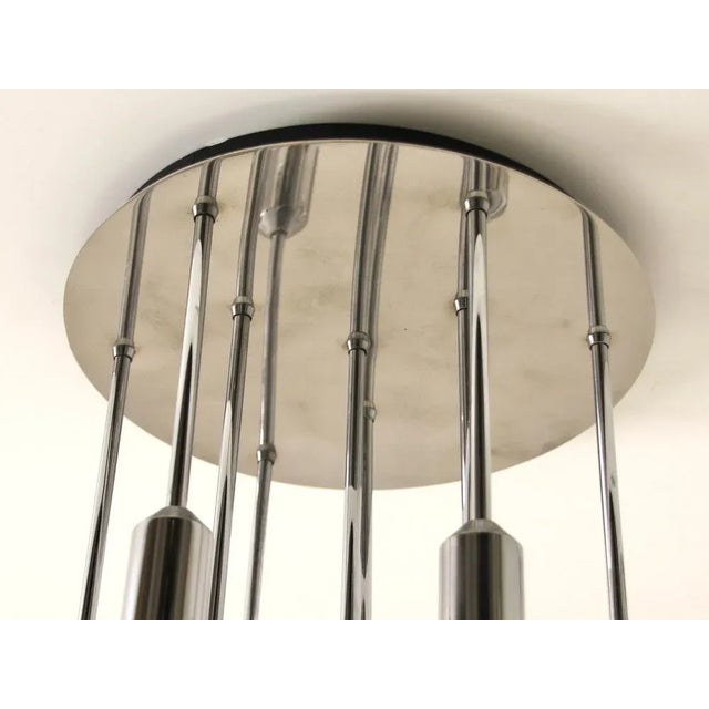 Mid-Century German Atomic Ceiling Lamp in Chrome from Cosack, 1970s For Sale - Image 4 of 11