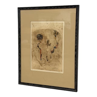 1960s Johnny Friedlander (1912-1992) Color Abstract Etching For Sale