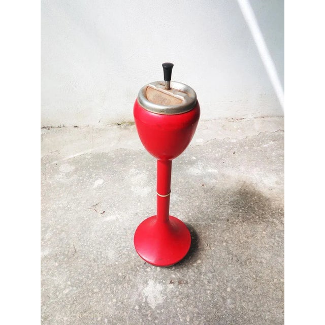Mid-Century Modern Vintage Red Patented Plastic Ashtray For Sale - Image 3 of 5