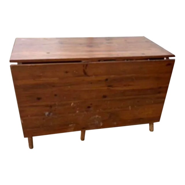 Knotty Pine Handcrafted Gateleg FarmTable For Sale