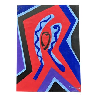 Eikemeyer Dagobert, Abstract Modernist Garish, 1960, Oil on Canvas For Sale